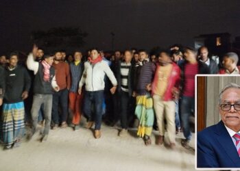 সাবেক রাষ্ট্রপতি আবদুল হামিদকে গ্রেফতার দাবিতে কিশোরগঞ্জে বিক্ষোভ