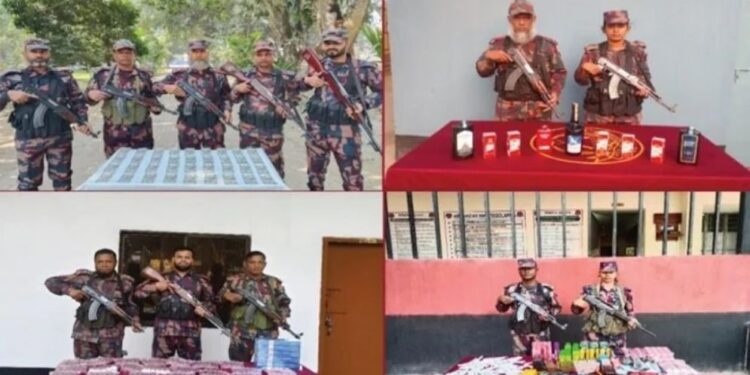 বেনাপোলে মার্কিন ডলার ও ভারতীয় পণ্য জব্দ