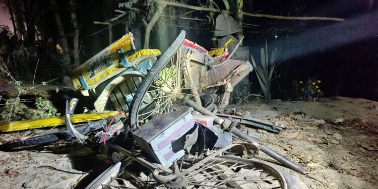 বাসের ধাক্কায় দুমড়েমুচড়ে গেলো অটোরিকশা, নিহত ২