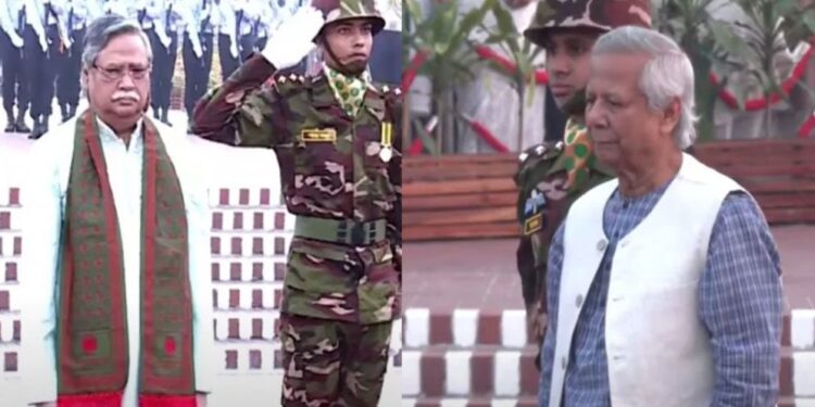 জাতীয় স্মৃতিসৌধে রাষ্ট্রপতি ও প্রধান উপদেষ্টার শ্রদ্ধা