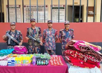 সীমান্তে ১৪ লাখ টাকার ভারতীয় শাড়ি-কসমেটিকস সহ আটক ১