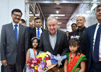 চারদিনের সফরে ঢাকা পৌঁছেছেন জাতিসংঘের মহাসচিব