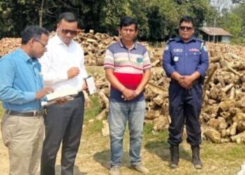 ইট ভাটায় কাঠ পোড়ানোর অভিযোগে লাখ টাকা জরিমানা