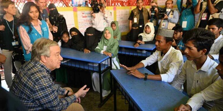 উখিয়া রোহিঙ্গা ক্যাম্পে জাতিসংঘের মহাসচিব