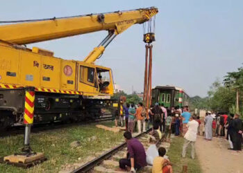 ব্রাহ্মণবাড়িয়ায় ফের লাইনচ্যুত আরেক ট্রেনের বগি