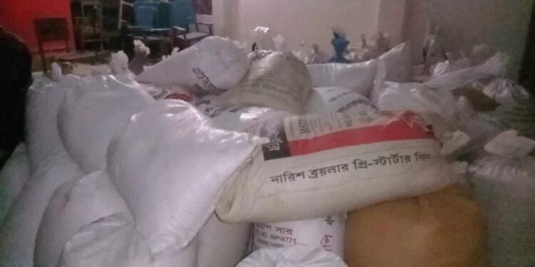 নালিতাবাড়ীতে ভিজিএফের ১১৫ বস্তা চাল উদ্ধার