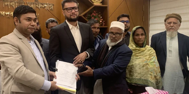 সুনামগঞ্জ-৩ আসনে এবি পার্টির প্রার্থী তালহা আলমের মনোনয়ন দাখিল